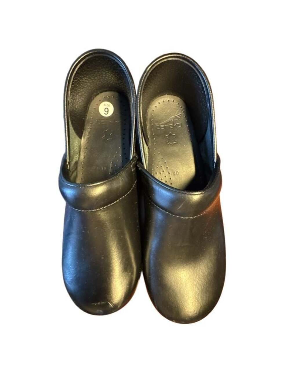 Dansko Professional Black Leather Clogs EU 40 US 9